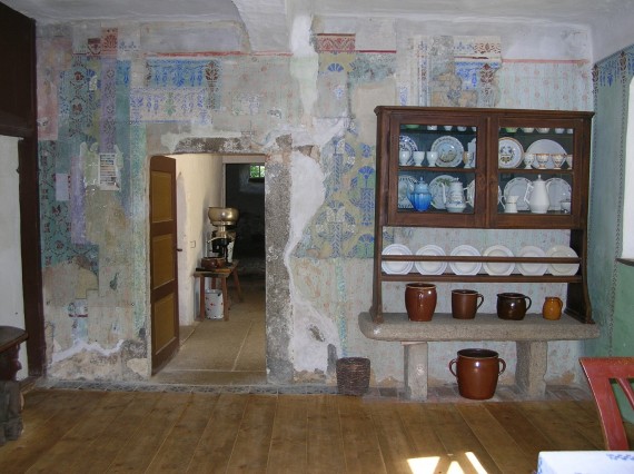 Stubenwand mi freigelegten Anstrichen | &copy; Bauernhofmuseum Kleinlosnitz