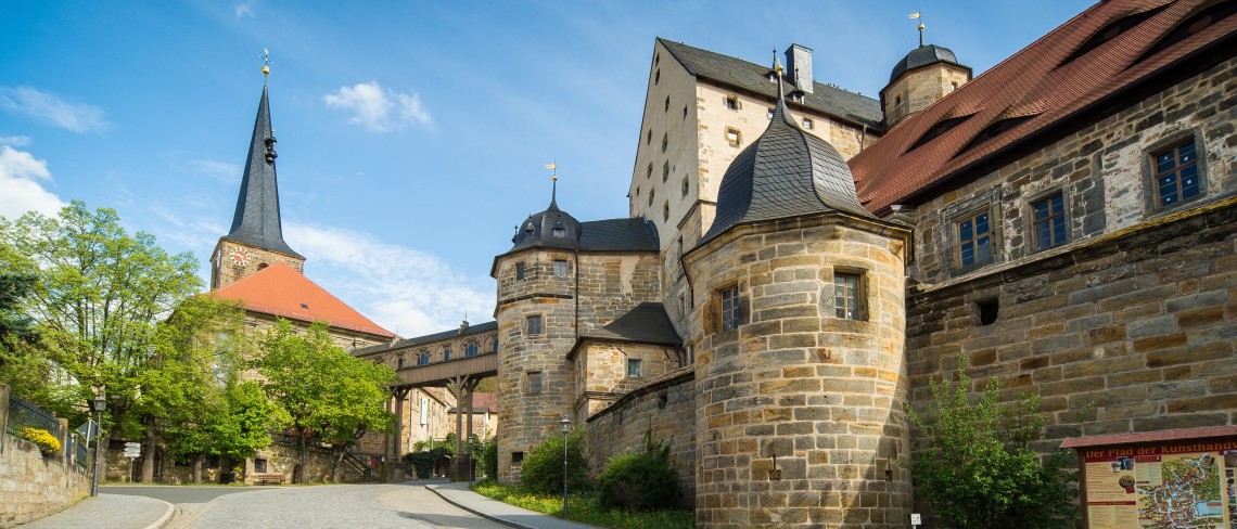Blick auf Kirche und Schloss Thurnau